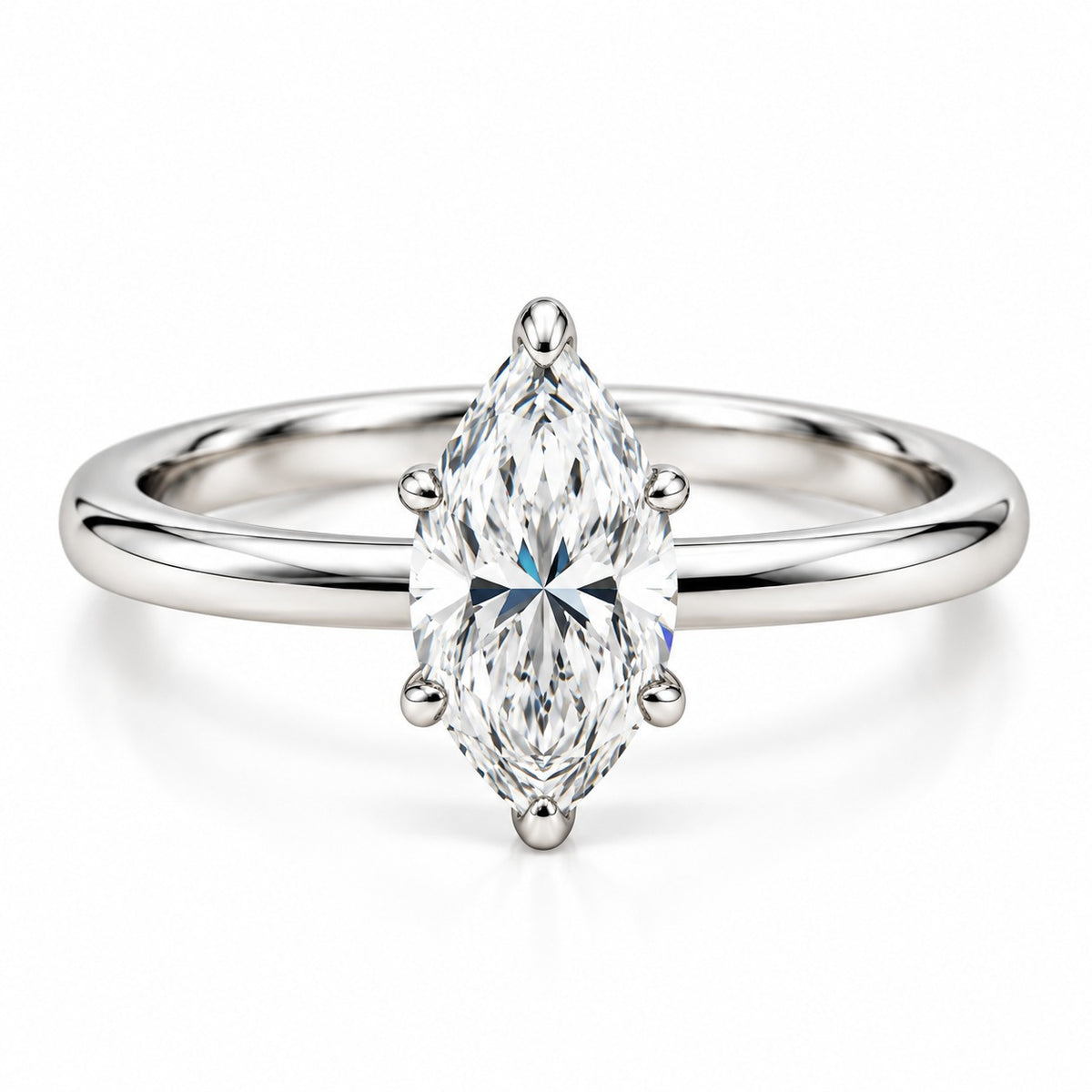 Raffi&Co.® 14K White Gold 2.03 ct Marquise Lab Grown Diamond Solitaire Engagement Ring — front view