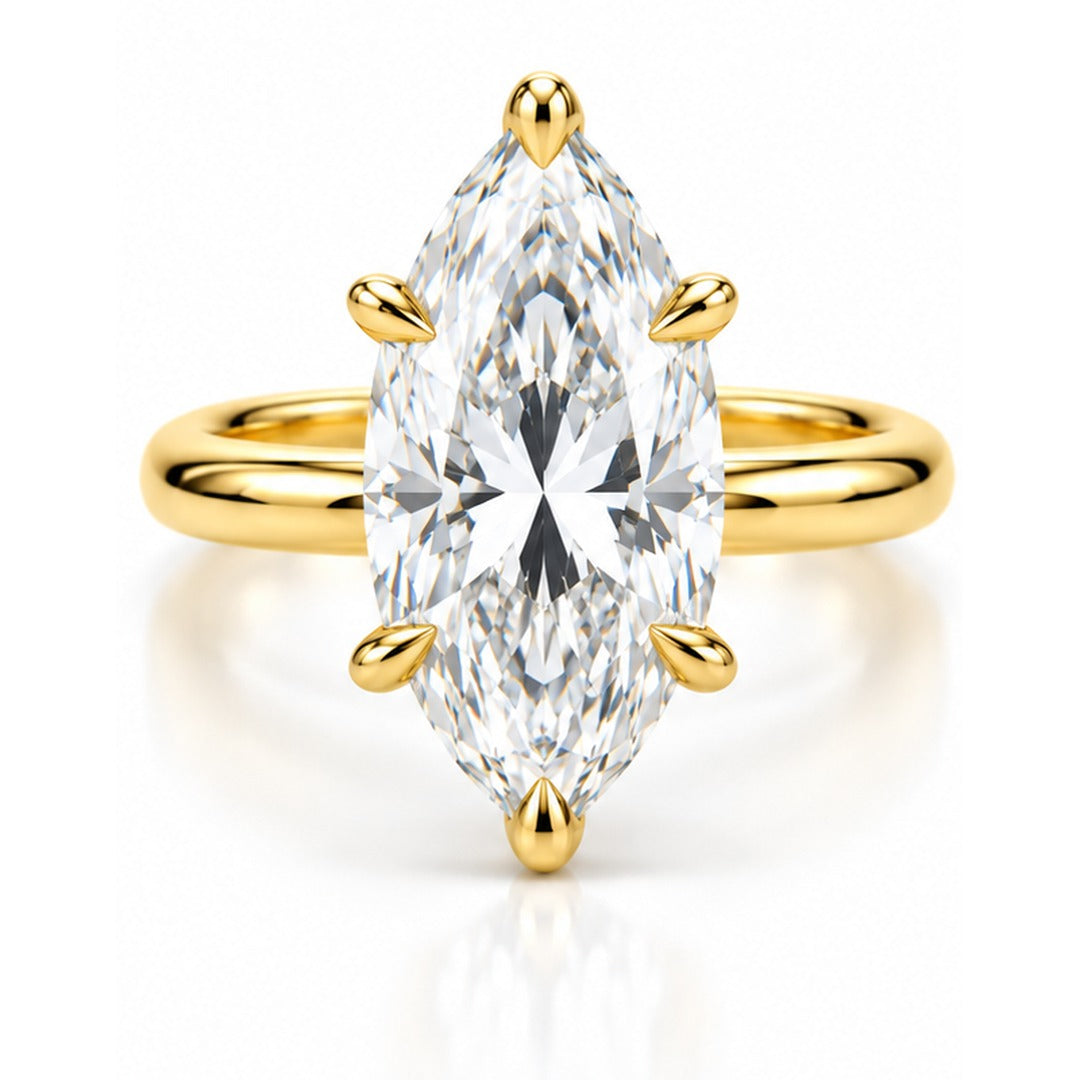 Raffi&Co.® 14K Yellow Gold 3.01 ct Marquise Lab Grown Diamond Solitaire Engagement Ring — front view