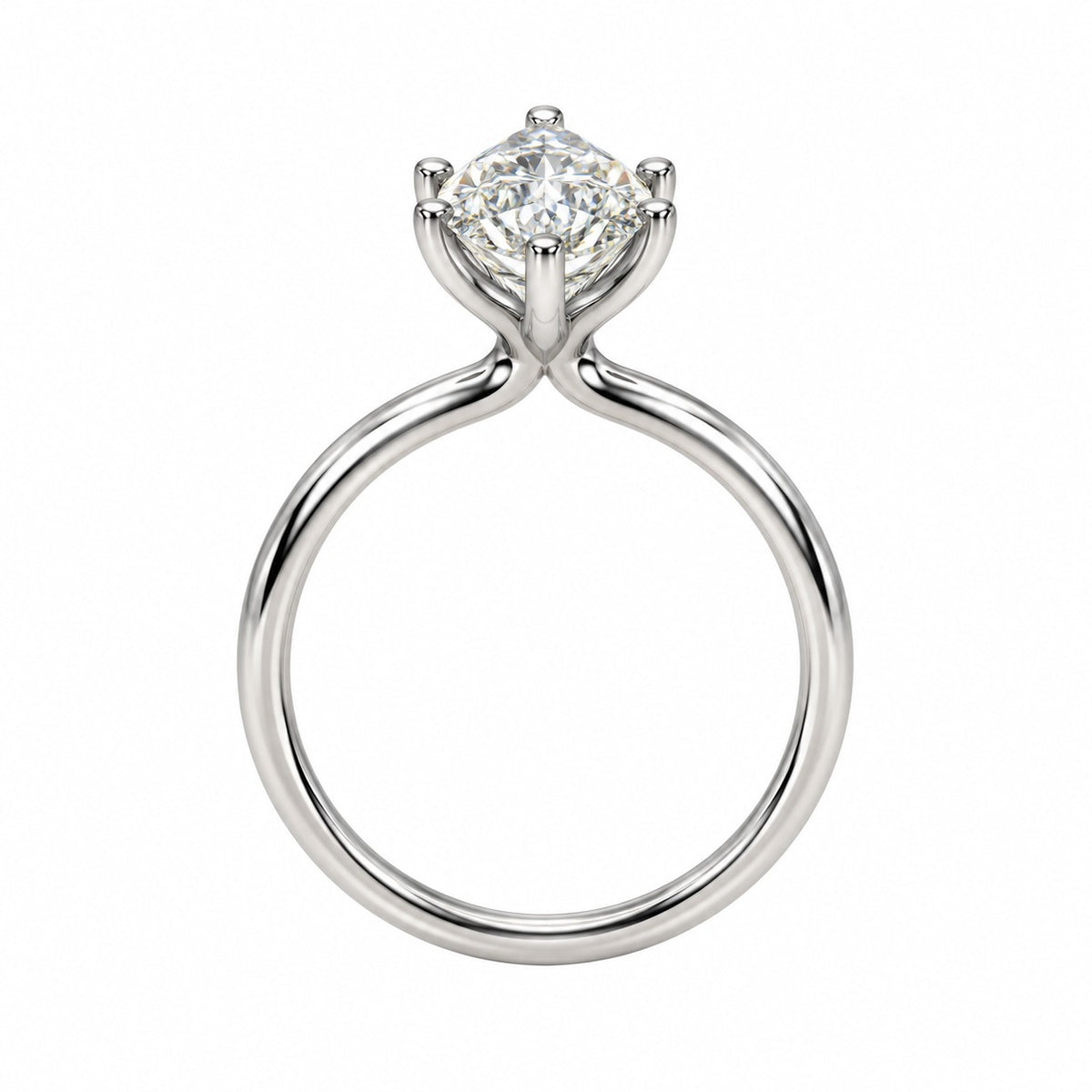 Raffi&Co.® 14K White Gold 4.03 ct Marquise Lab Grown Diamond Solitaire Engagement Ring — angle view