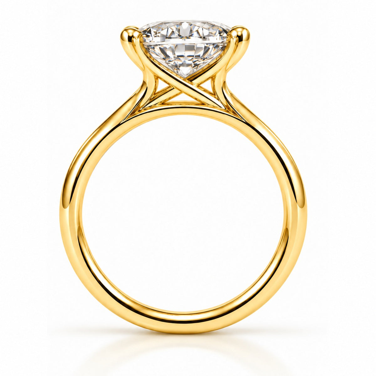 Raffi&Co.® 14K Yellow Gold 7.04 ct Oval Lab Grown Diamond Solitaire Engagement Ring — angle view