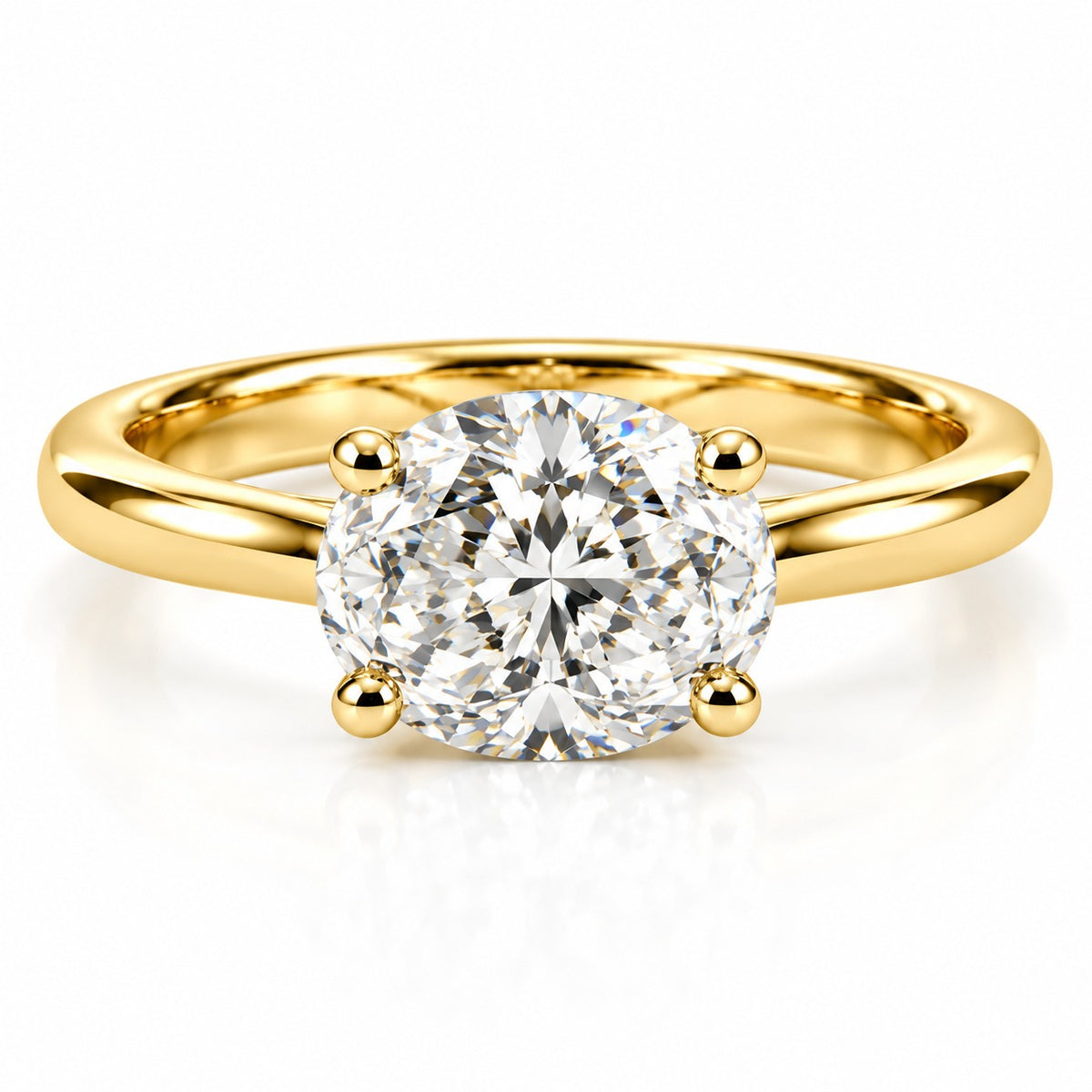 Raffi&Co.® 14K Yellow Gold 7.04 ct Oval Lab Grown Diamond Solitaire Engagement Ring — front view