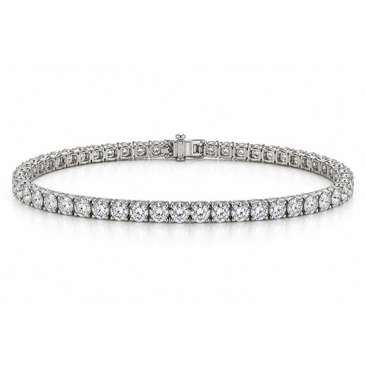 Raffi&Co.® 14K White Gold 6.17 ctw Round Diamond Tennis Bracelet — front view