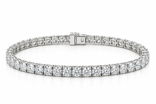 Raffi&Co.® 14K White Gold 11.75 ctw Round Diamond Tennis Bracelet — front view