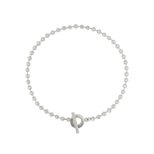 The Gucci Boule Sterling Silver Choker Necklace from GUCCI Fine Jewellery showcases a circular arrangement on a white background, featuring a textured toggle closure.