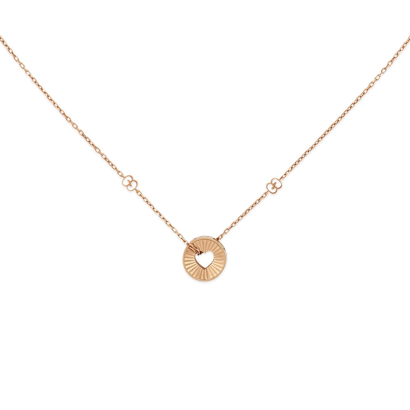 Gucci Icon Heart 18K Rose Gold Necklace Pendant