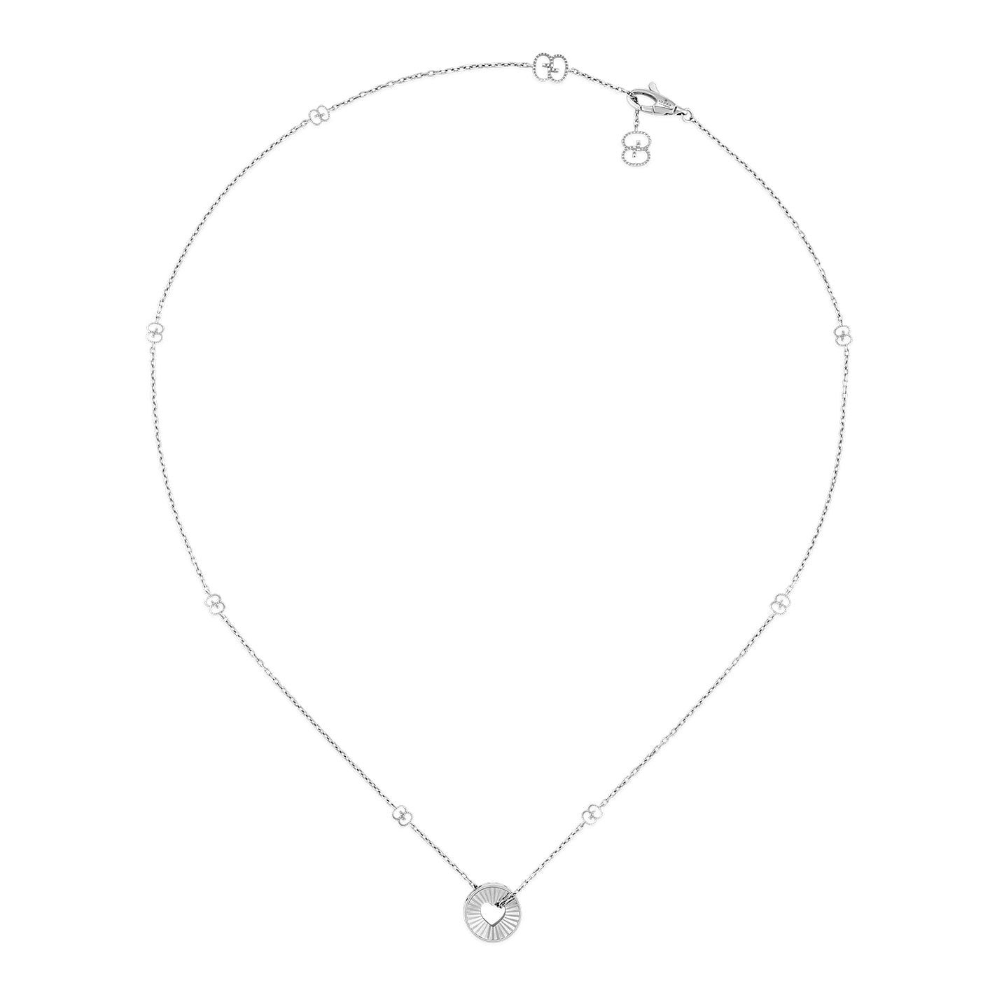 Gucci Icon Heart 18K White Gold Necklace Pendant