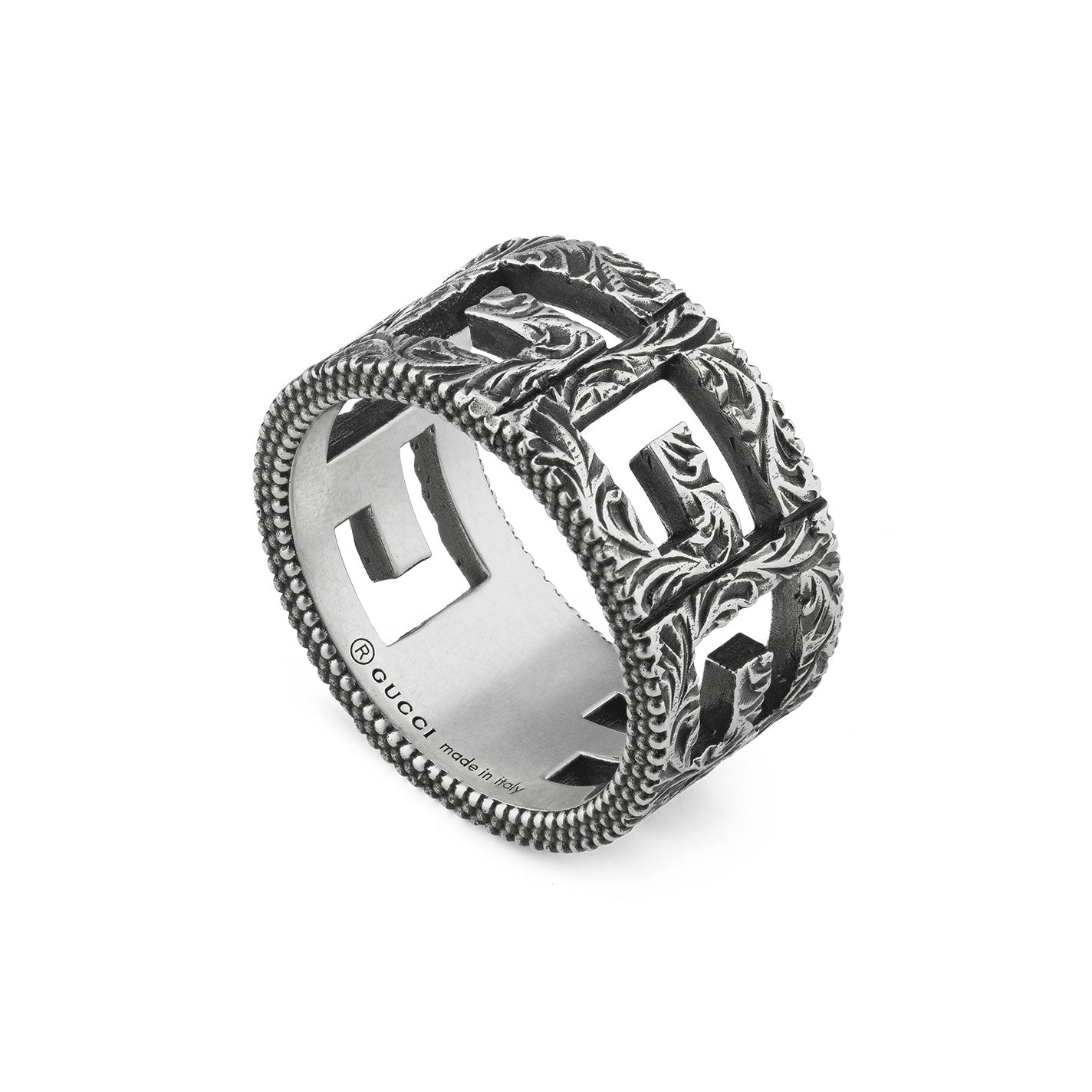 Gucci G Cube Sterling Silver Ring