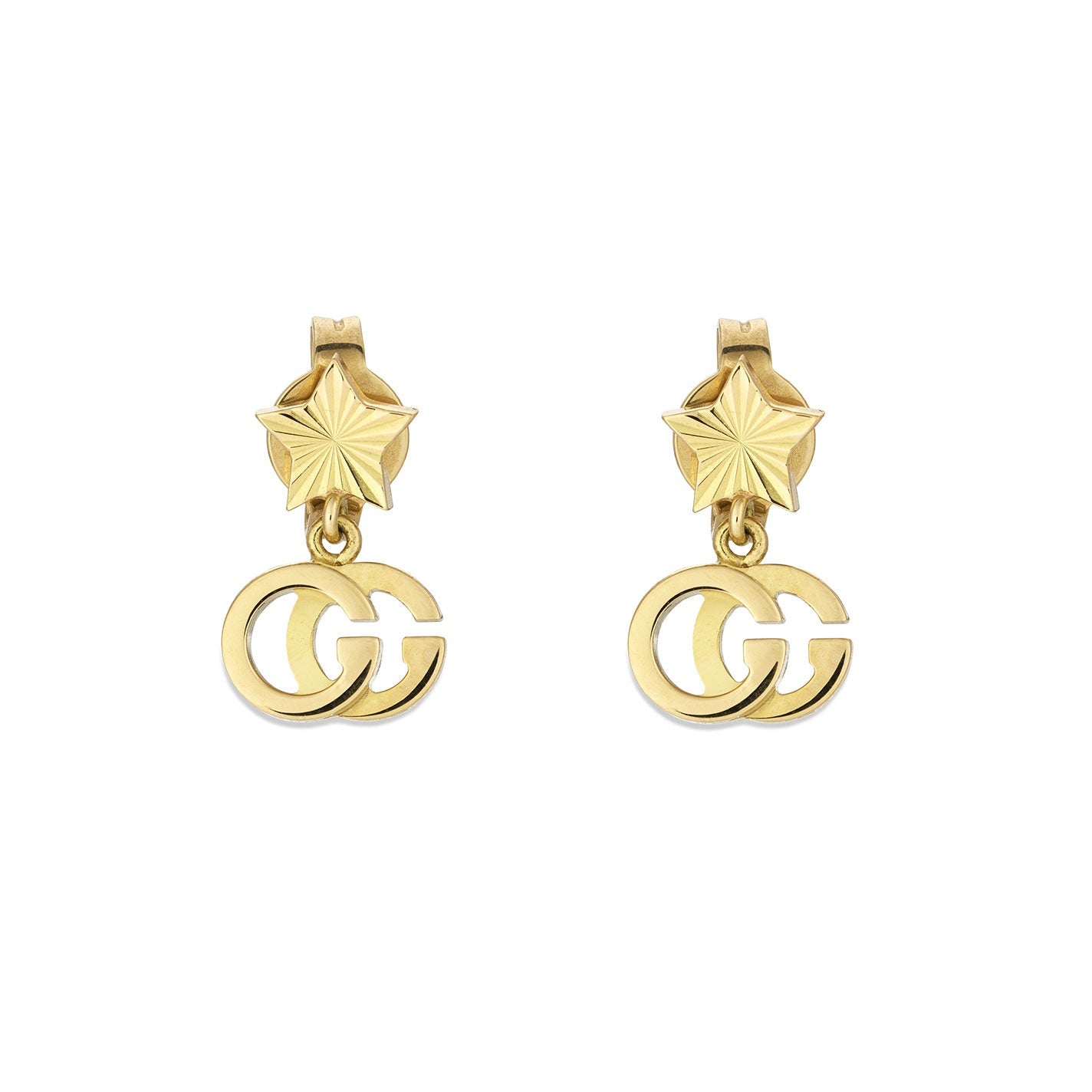 Gucci Running G 18K Yellow Gold Stud Earrings