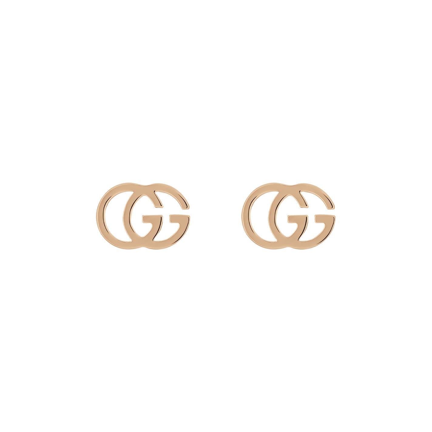 Gucci GG Running 18K Rose Gold Stud Earrings