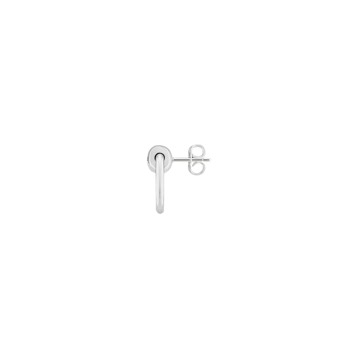 Product Description: The Gucci Horsebit Sterling Silver Small Hoop Earrings by GUCCI Fine Jewellery are elegantly displayed against a simple white backdrop, featuring a refined hoop design with a small looped backing that subtly echoes an equestrian-inspired motif.