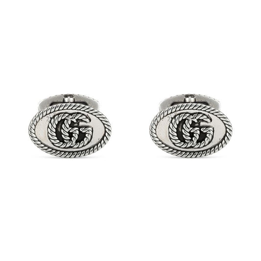 Elevate your silver jewellery collection with the timeless charm and luxury of Gucci Sterling Silver Double G Cufflinks from GUCCI Fine Jewellery. These sophisticated pieces feature an elegant design that adds a touch of sophistication to any ensemble.