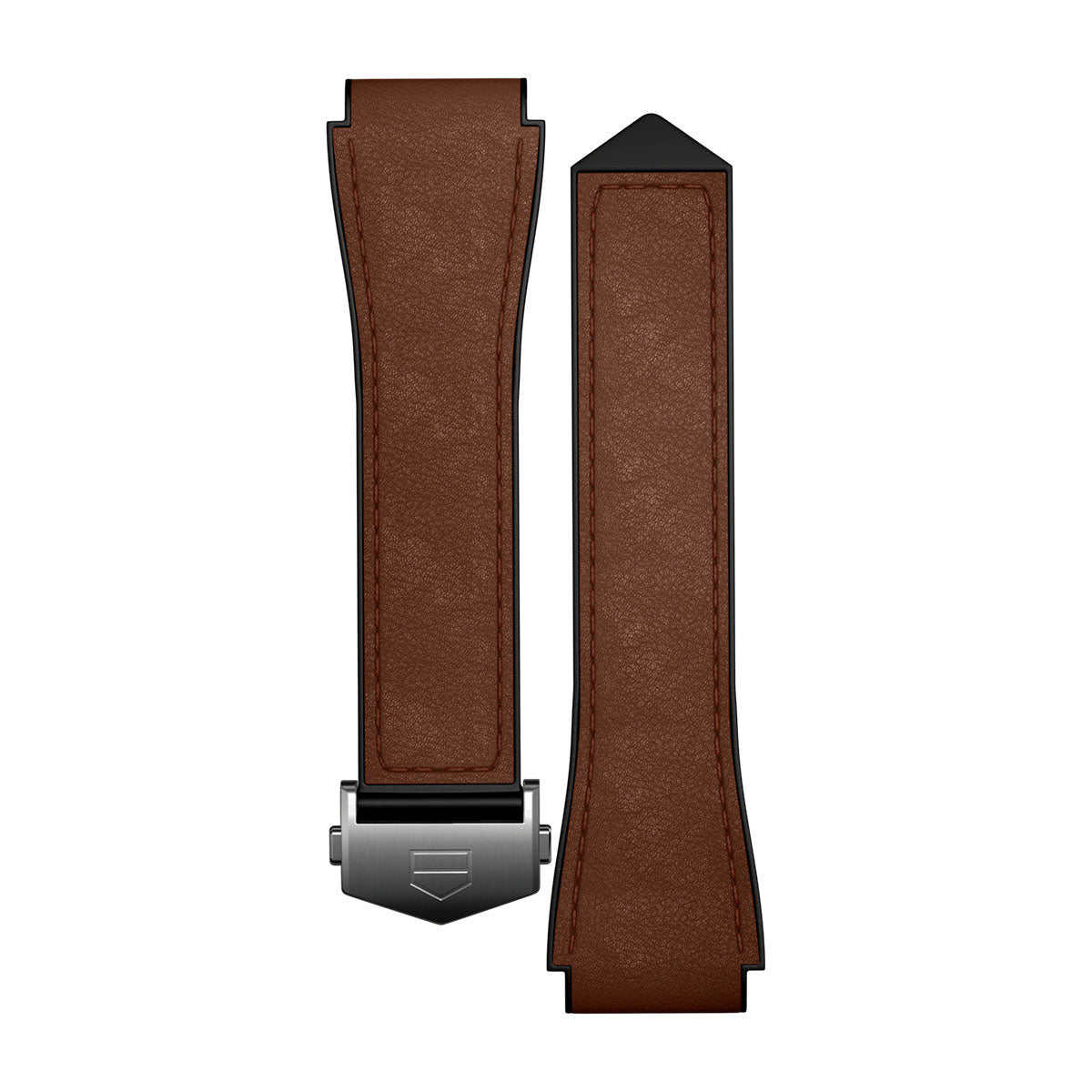 TAG Heuer Connected Calibre E4 Watch Strap Brown Bi-Material Leather 45mm